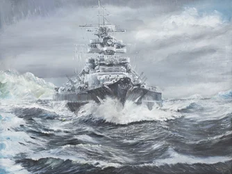 Bismarck off Greenland coast 1900hrs 23rd May 1941
